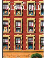 The New Yorker Cover - Dogs in Windows