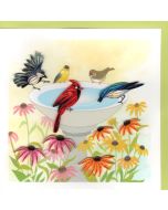 Quilling Card - Bird Bath