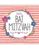 BAT MITZVAH Card - Floral Circle