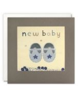 New BABY Card - Baby Booties with Sprinkles