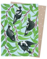 Greeting Card - Magpies Warble 
