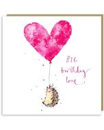 Birthday Card - Big Love (Hedgehog)
