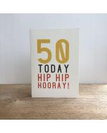 50th Birthday Card - Hip Hip Hooray