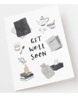 Get Well Card - Teapot, Tissues & Magazine