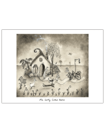 Greeting Card - Mr Curly Comes Home by Michael Leunig
