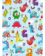 Folded Wrapping Paper - Dinosaurs