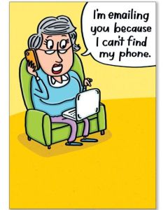 Birthday Card - Can't Fine Phone