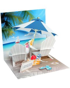 3D Pop-Up Card - Tropical Beach