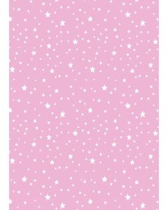 Folded Wrapping Paper - Stars on Pink