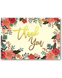Boxed Thank You Cards - Floral Frame