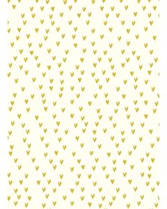 Folded Wrapping Paper - Gold Foil Hearts