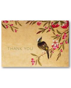 Boxed Thank You Cards - Peach Blossom & Bird