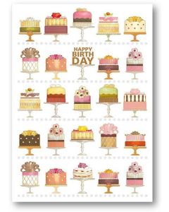 Birthday Card - Cakes Stands