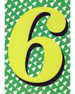 AGE 6 Card - Sparkly Six