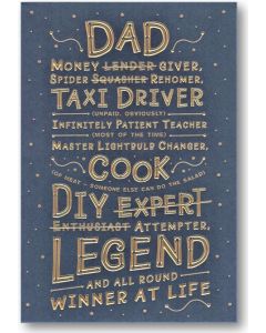 Father's Day Card - Winner at Life