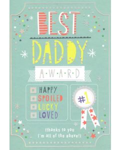 Father's Day Card - Best DADDY Award