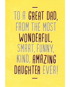 Father's Day Card - FROM DAUGHTER