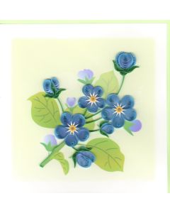 Quilling Card - Blue Flower Bouquet