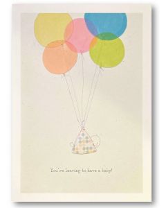 BIG Card - LEAVING to Have a BABY (Balloons)