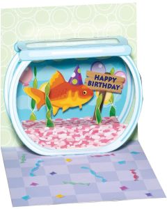 3D Pop-Up Card - Goldfish Birthday