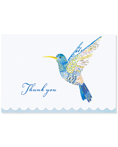 Boxed Thank You Cards - Watercolour Hummingbird