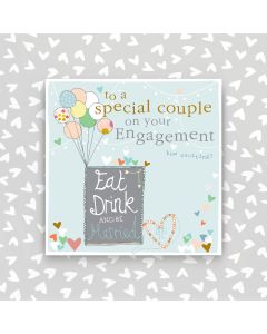 ENGAGEMENT - 'To a special couple', balloons & hearts