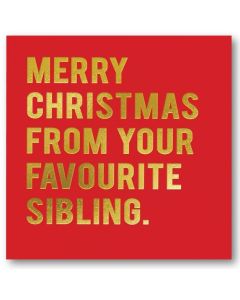 Christmas Card - From Favourite SIBLING 