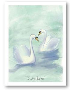 Greeting Card - Swan Lake