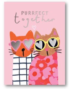 Greeting Card - Purrfect Together