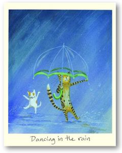 Greeting Card - Dancing in the Rain