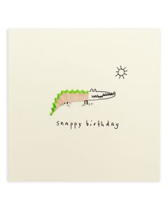 Birthday card - 'Snappy' crocodile