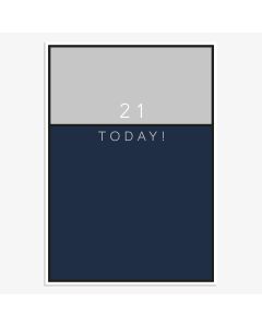 AGE 21 card - '21 TODAY' navy & grey
