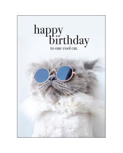 Birthday card - Cat in sunglasses