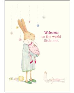 New BABY card - Carrying sleepy bunny