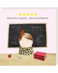 TEACHER Card - Five Stars