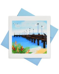 Quilling Card - Fishing Jetty