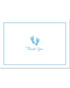 Boxed Thank You Cards - Baby Steps BLUE