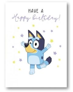 Birthday Card - Bluey & Stars