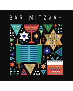 BAR MITZVAH Card - Modern Deco