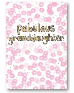 GRANDDAUGHTER Card - Pink Flowers