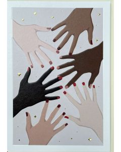 Greeting card - Many hands 