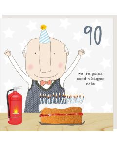 AGE 90 Card - Bigger Cake