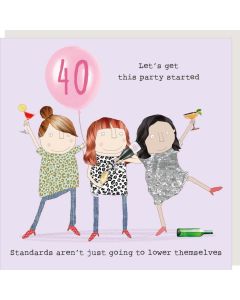 Age 40 card - Let's get the party started...