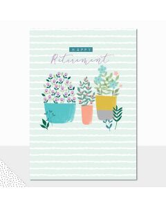 RETIREMENT Card - Flower Pots