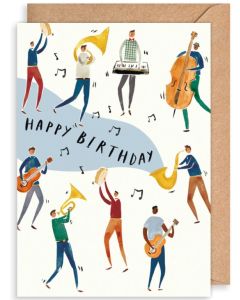 BIRTHDAY card - Playing musical instruments