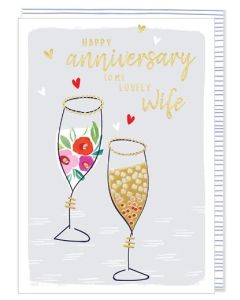 ANNIVERSARY Card - To my Lovely WIFE