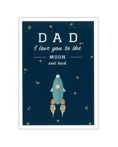 Dad - 'I love you to the moon & back' card