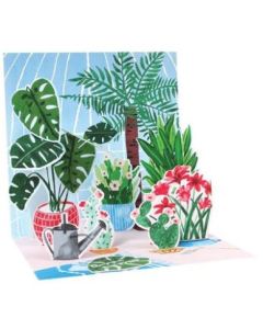 3D Pop-Up Card - Greenhouse Plants 