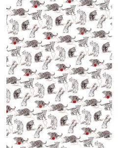 Folded Wrapping Paper - Kittens with Wool