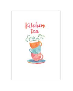 KITCHEN TEA Card - Teacup Stack
